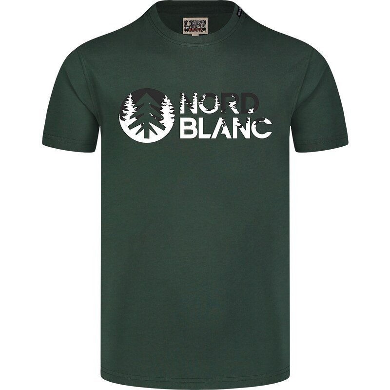 Nordblanc Zelené pánské bavlněné tričko SHADOWING