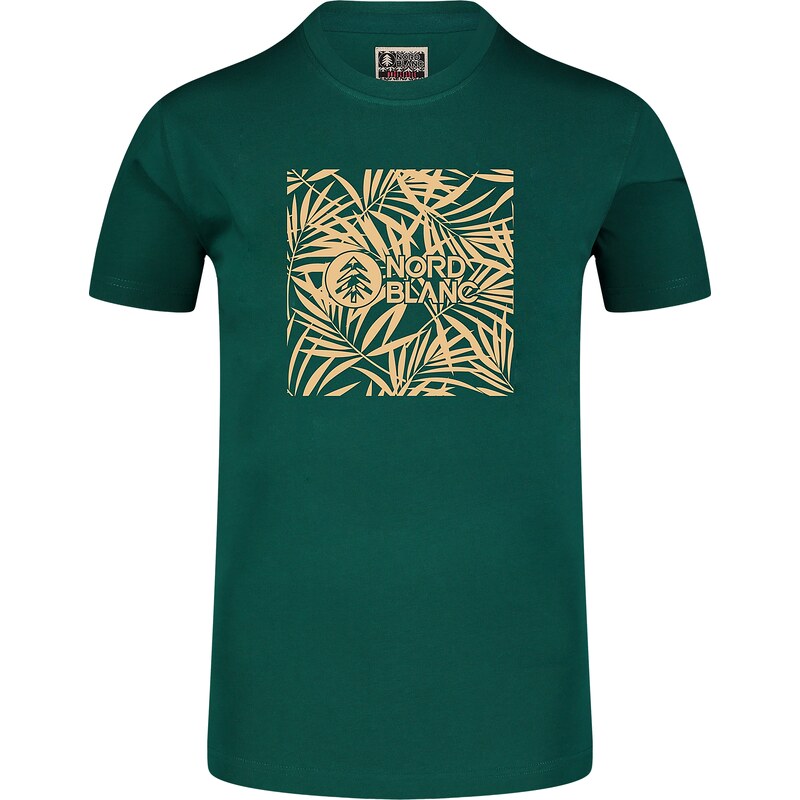 Nordblanc Zelené dámské bavlněné tričko PALMS