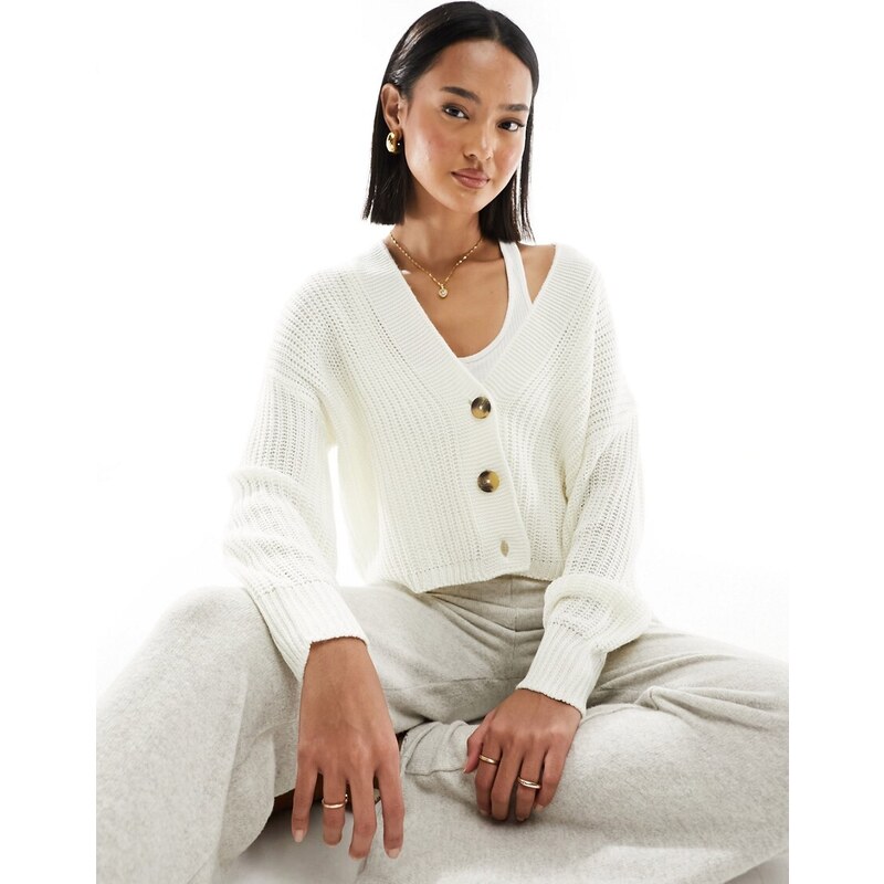 ONLY knitted cardigan in cream-Neutral 92058424