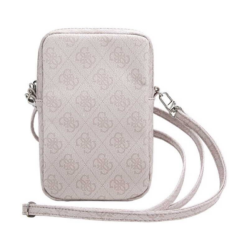 Guess PU 4G Triangle Logo Wallet Phone taška Zipper růžová