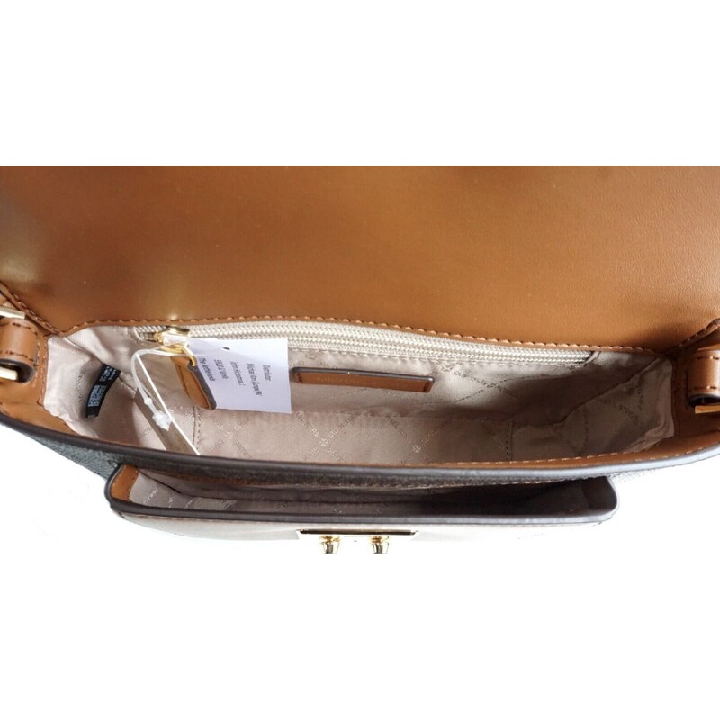 Michael Kors crossbody kabelka Sloan flap md logo hnědá