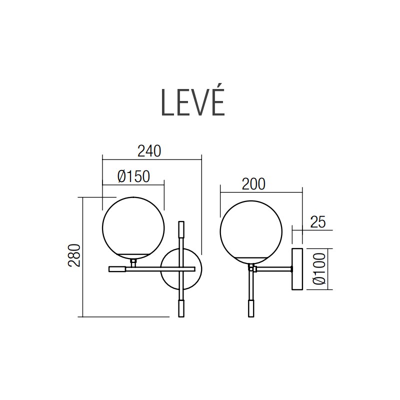 Světla a lustry REDO GROUP Černé nástěnné světlo Redo ESSENTIAL 01-2945