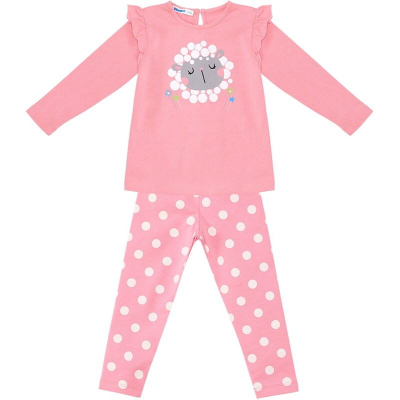 Denokids Kuzucuk Baby Girl Pink Tunic Leggings Set