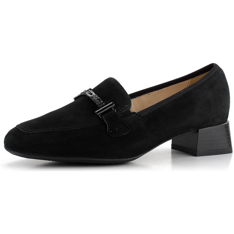 Ara širší semišové lodičky Graz Black 12-20406-01