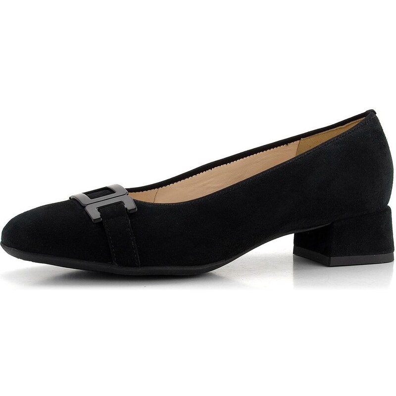 Ara širší semišové lodičky Graz Black 12-20402-01