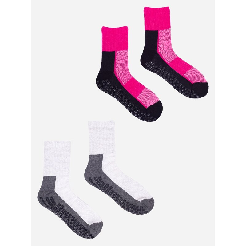 Yoclub Kids's Half-Terry Socks With ABS 2-Pack SKA-0131U-AA0A-001