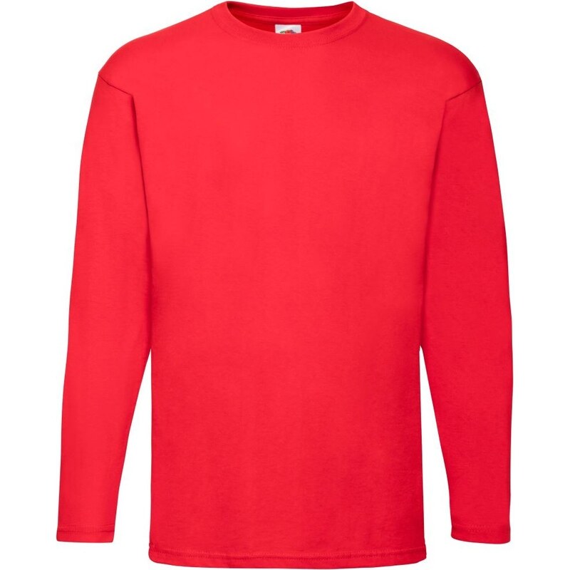 Fruit of the Loom .1038 Tričko pánské dlouhý rukáv Red -