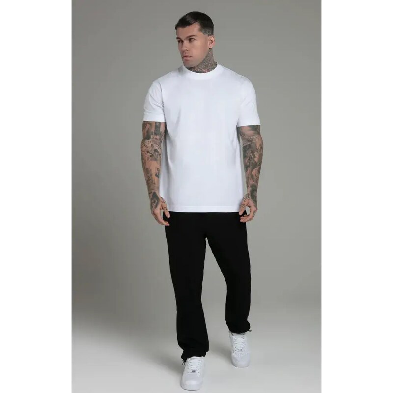 Tričko SIKSILK 2-pack Oversized white/black