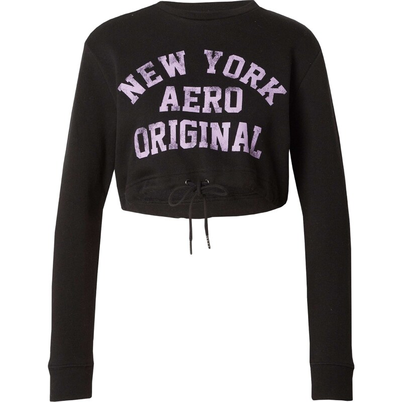 AÉROPOSTALE Mikina NEW YORK ORIGINAL fialová / černá 109496147