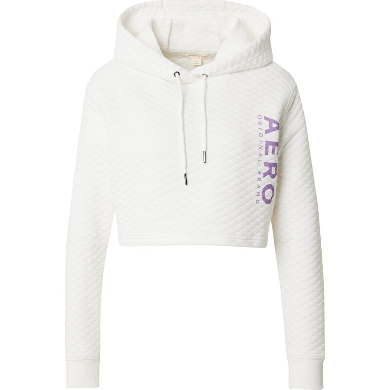 AÉROPOSTALE Mikina tmavě fialová / offwhite 98158375