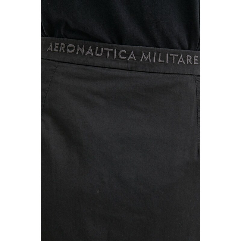 Sukně Aeronautica Militare černá barva, midi