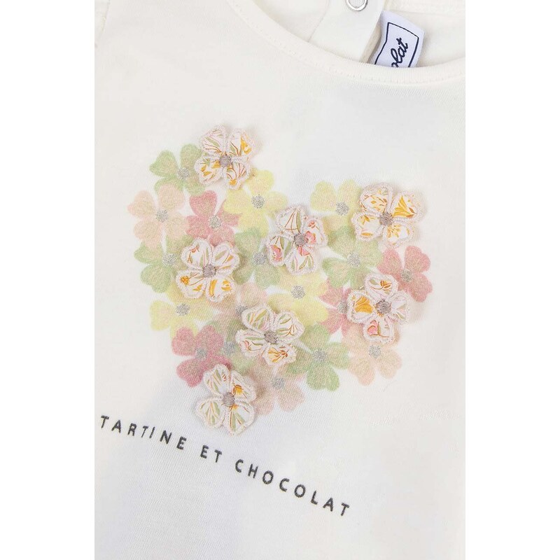 Kojenecké tričko Tartine et Chocolat béžová barva