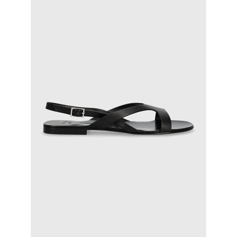 Kožené sandály Weekend Max Mara Monviso dámské, černá barva, 2415521115600