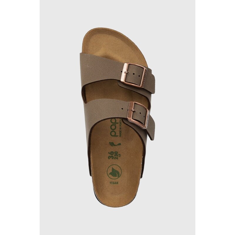 Pantofle Birkenstock Arizona Platform Flex dámské, hnědá barva, na platformě, 1027417