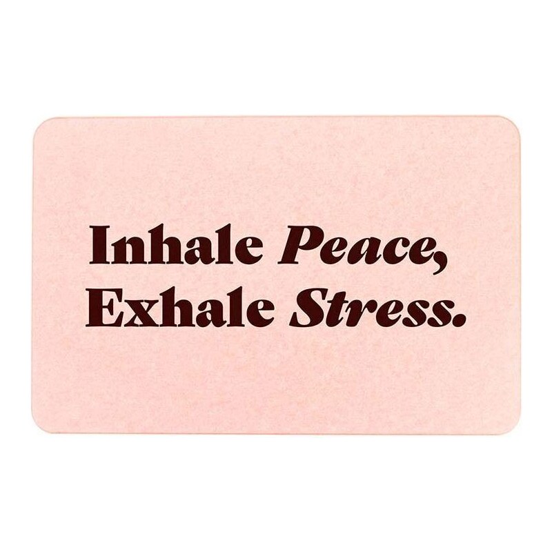 Koupelnový kobereček Artsy Doormats Inhale Peace Exhale