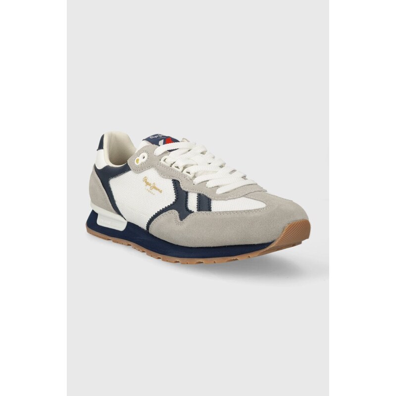 Sneakers boty Pepe Jeans PMS40004 šedá barva, BRIT RETRO M