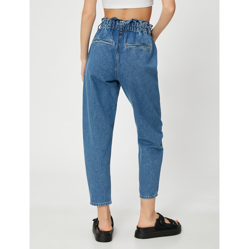 Koton Elastic Waist Jeans High Waist - Baggy Jeans