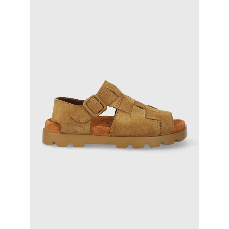 Semišové sandály Camper Brutus Sandal dámské, hnědá barva, K201397.006