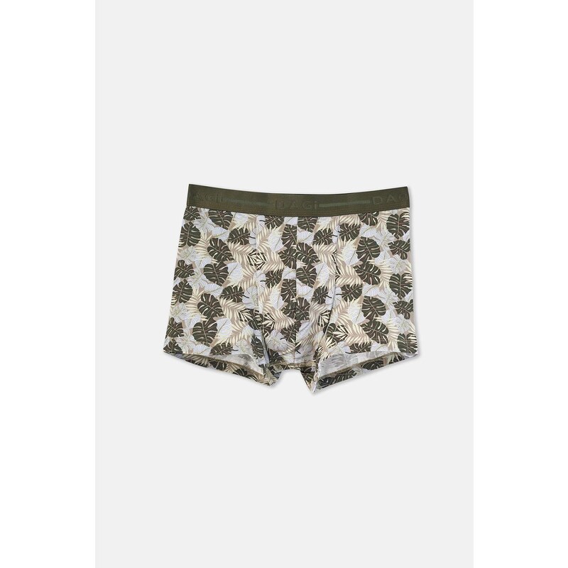 Dagi Dark Green 2-Pack Cotton Patterned Boxer