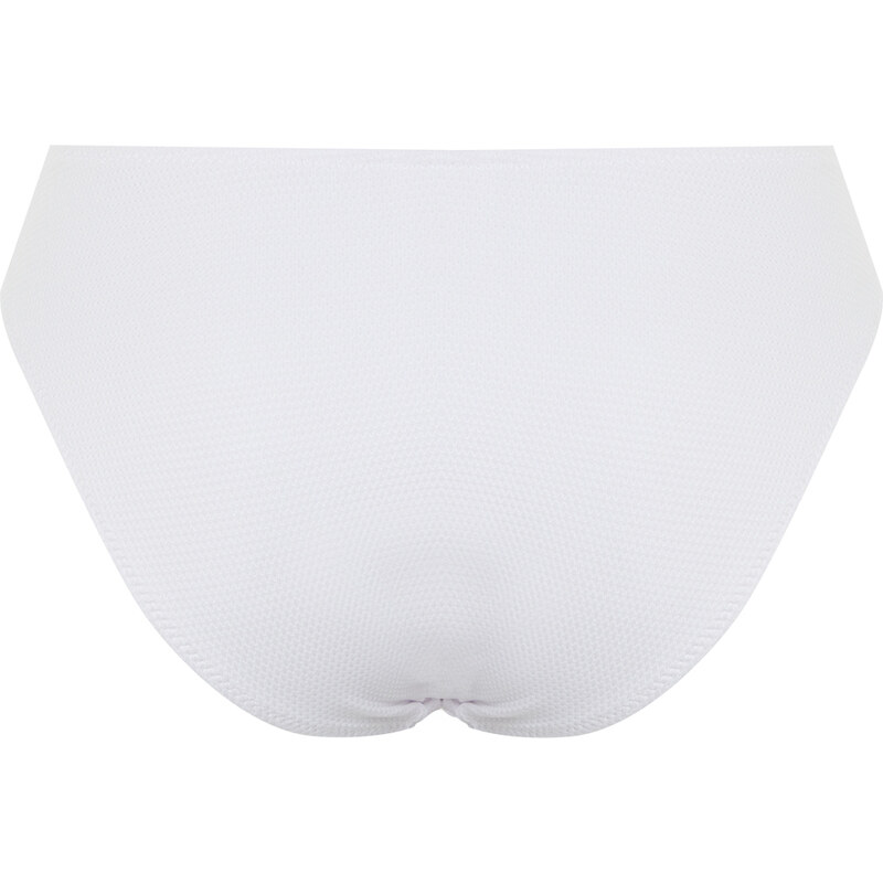 Trendyol Bridal White Textured Regular Bikini Bottom