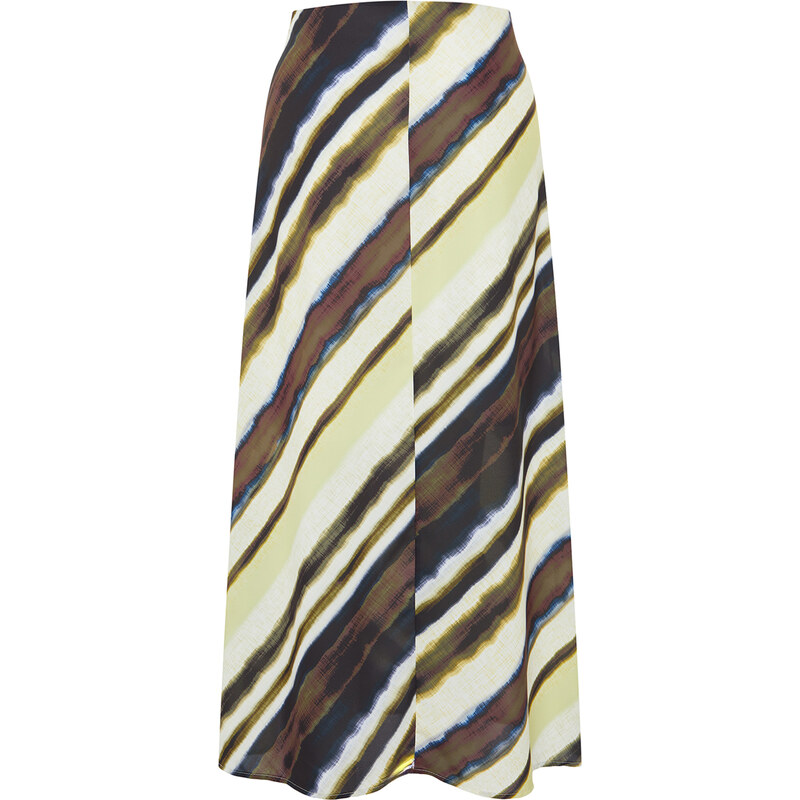 Trendyol Multi Color Satin Pattern A-line Midi Length Woven Skirt