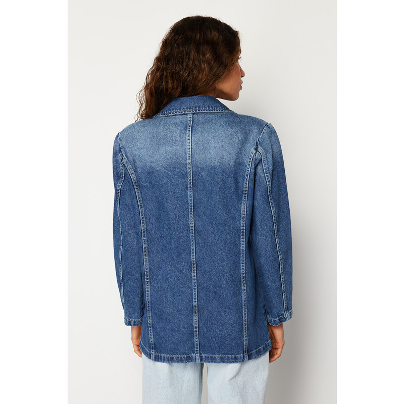 Trendyol Blue Blazer Denim Jacket