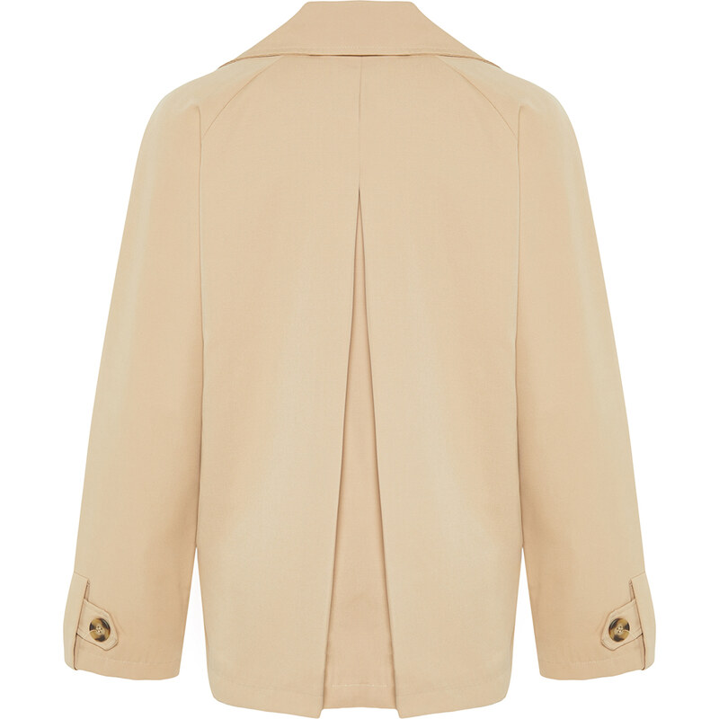 Trendyol Beige Oversize Wide Cut Trench Coat