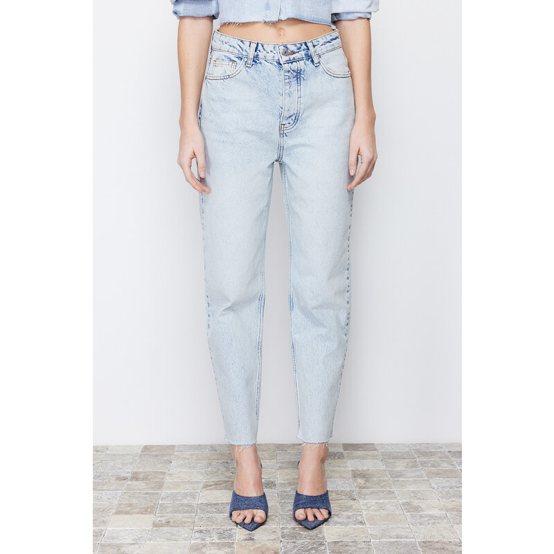 Trendyol Light Blue High Waist Mom Jeans