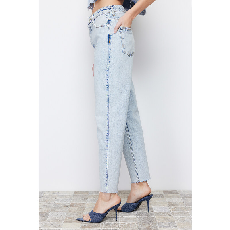 Trendyol Light Blue High Waist Mom Jeans