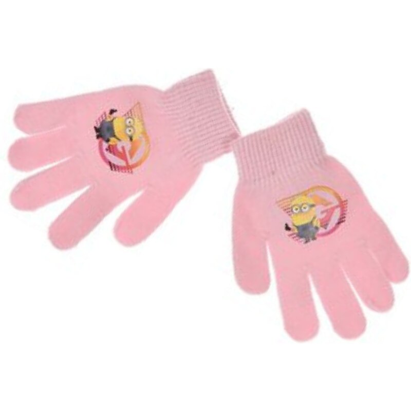 ARIAshop Dětské rukavice Mimoni růžové