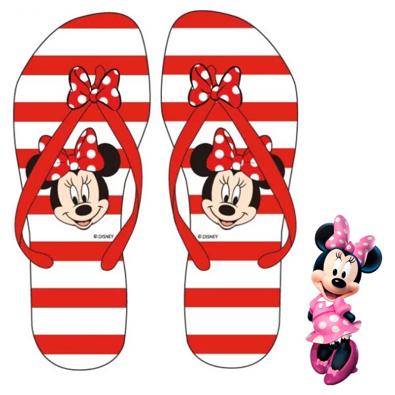 ARIAshop Dívčí žabky Minnie Mouse červené