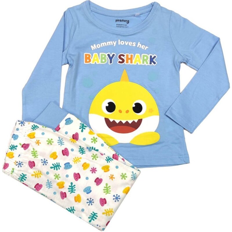 ARIAshop Pyžamo Baby Shark tyrkysové