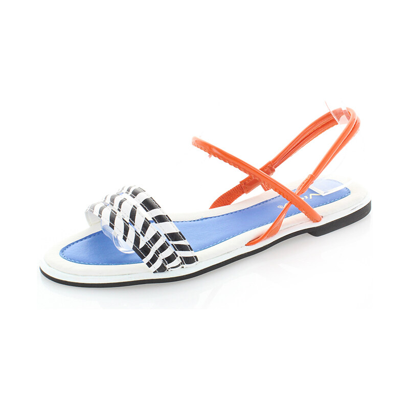 Oranžovo-bílé sandály Ivaro EUR39
