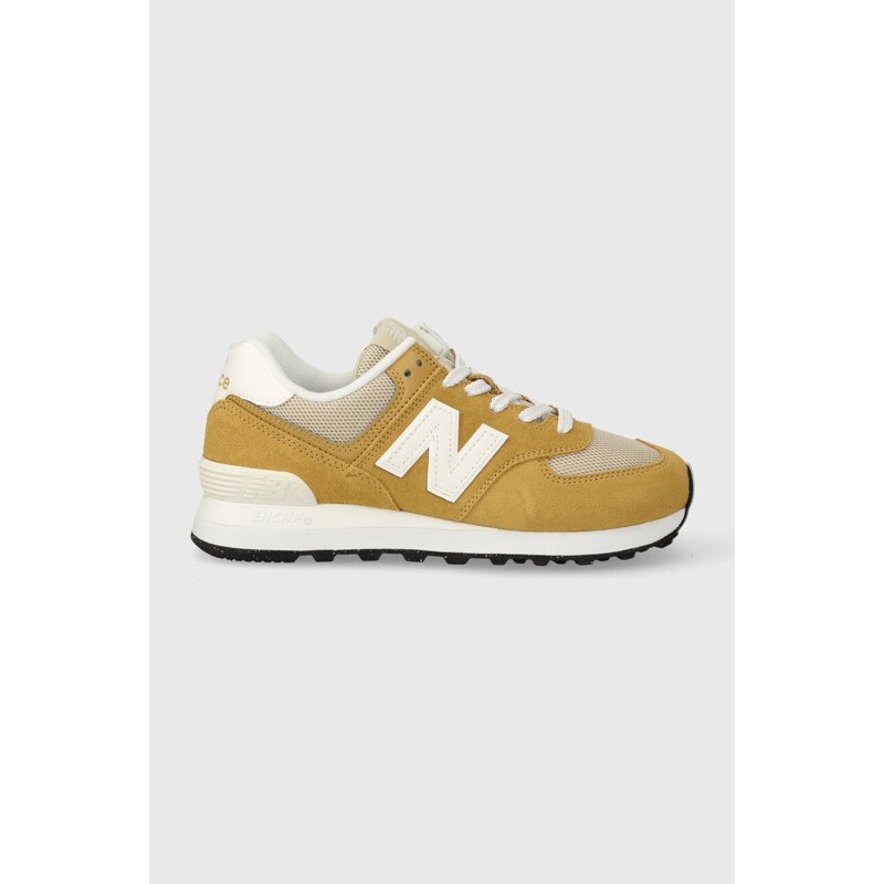 Sneakers boty New Balance 574 hnědá barva, U574PBE