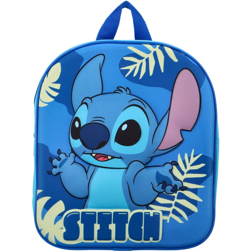 Setino Dětský veselý batůžek s motivem, Stitch modrý