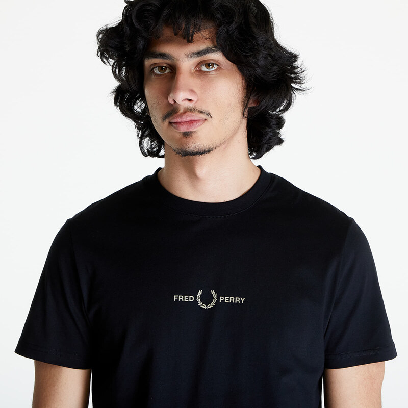 Pánské tričko FRED PERRY Graphic Print T-Shirt Black