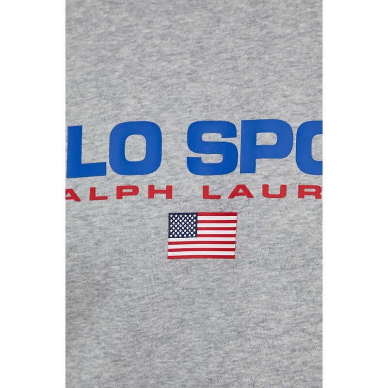 Tričko Polo Ralph Lauren šedá barva