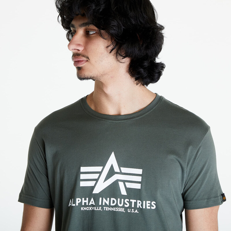 Alpha Industries Inc. Pánské tričko Alpha Industries Basic Tee Dark Olive