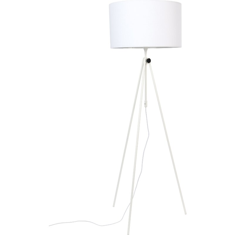 Bílá stojací lampa ZUIVER LESLEY 181 cm
