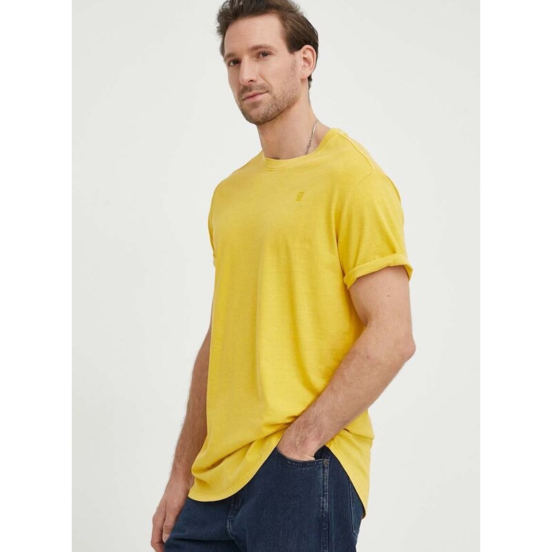 Bavlněné tričko G-Star Raw x Sofi Tukker žlutá barva