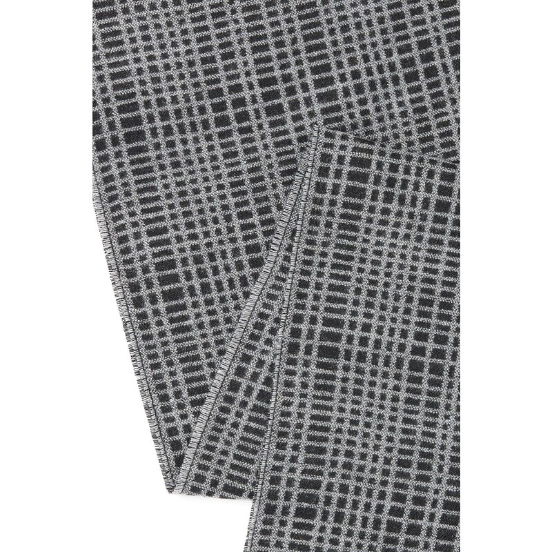 ALTINYILDIZ CLASSICS Men's Grey-black Patterned Scarf