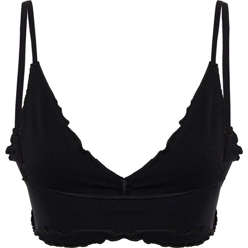 Trendyol Black Seamless/Seamless Capless Bralette Knitted Bra