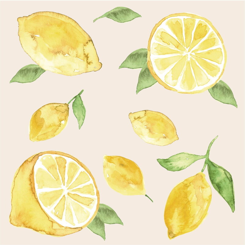IB LAURSEN Papírové ubrousky Lemons – 20 ks