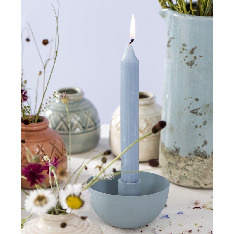 IB LAURSEN Vysoká svíčka Rustic Light Blue 18 cm