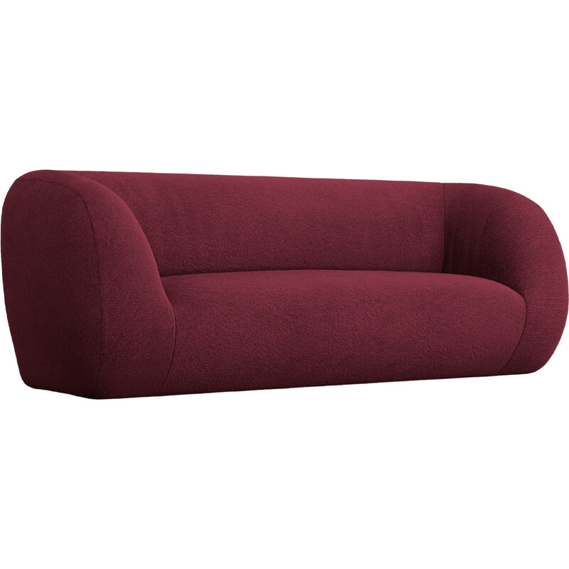 Bordová bouclé dvoumístná pohovka Cosmopolitan Design Essen 210 cm