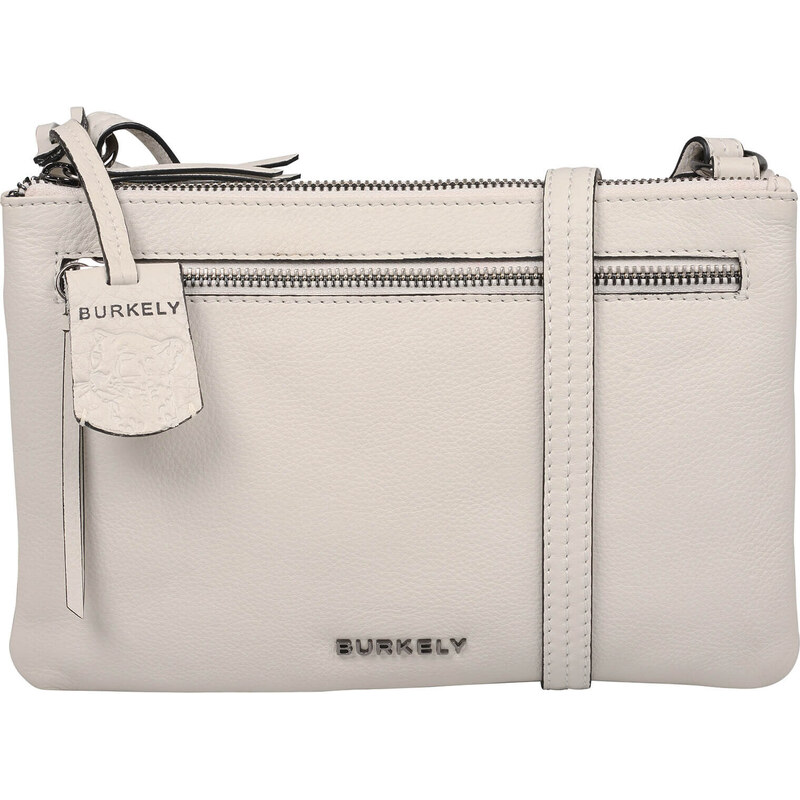 Dámská crossbody kožená kabelka Burkely Whelly - krémová
