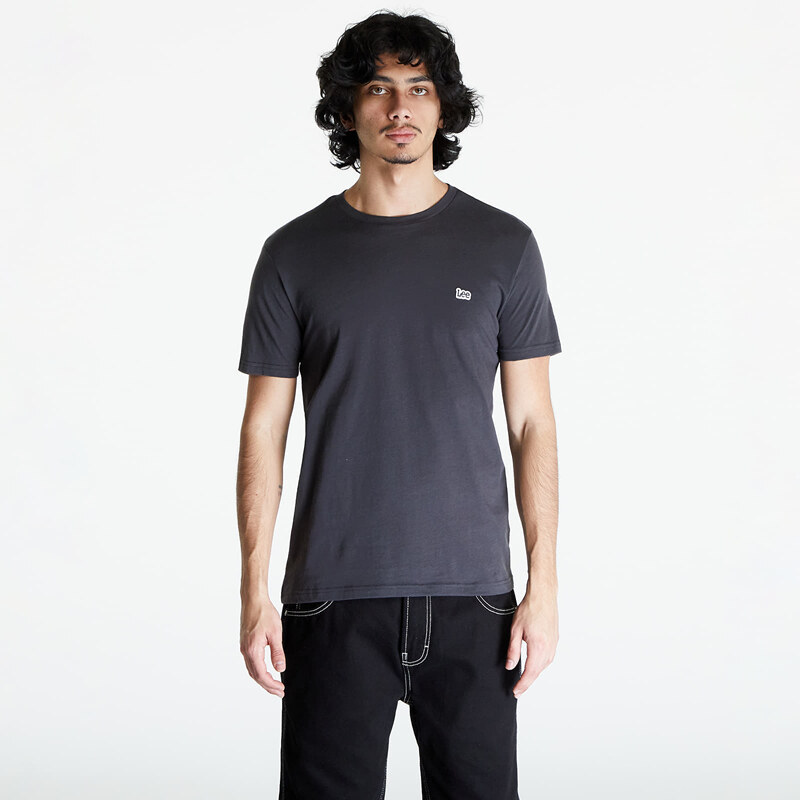 Pánské tričko Lee Ss Patch Logo Tee Washed Black