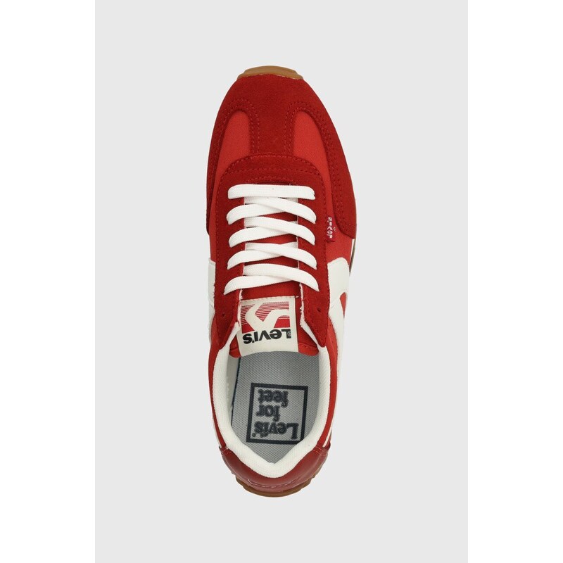 Sneakers boty Levi's STRYDER RED TAB červená barva, 235400.89