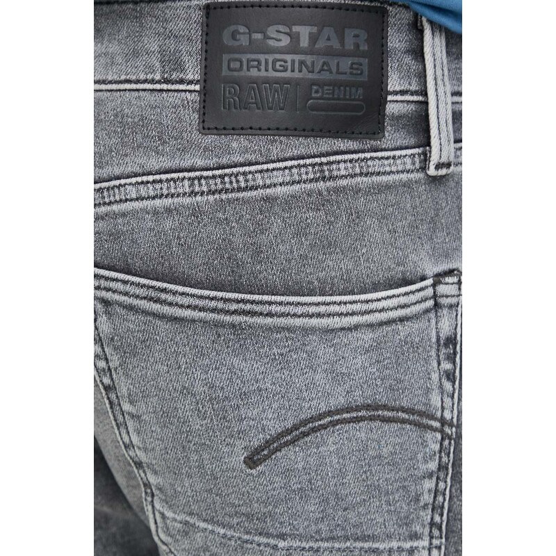 Džínové šortky G-Star Raw pánské, šedá barva