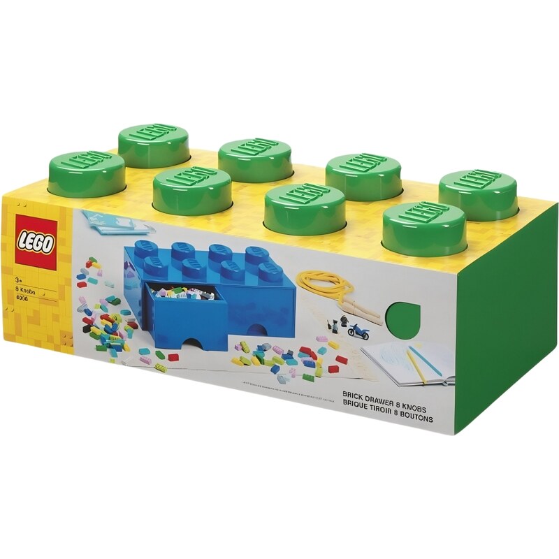 Lego Tmavě zelený úložný box LEGO Storage 25 x 50 cm